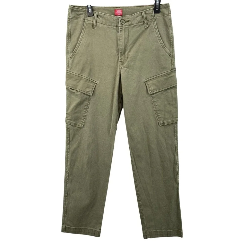 Levis XX Cargo Taper‎ Pants Mens 32x32 Olive Green Stretch Twill Utility